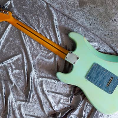 GB Liuteria Traditional Strato denim sky blue relic image 18