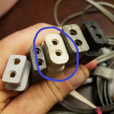 Bell & Howell ME Power Cord for 285 Filmosound Amp electric cable supply wire Original vintage 1950s - Black image 2