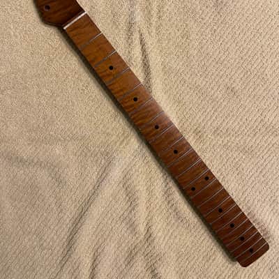 Allparts Roasted Maple Tele Neck Highly Flamed Fender Licensed Telecaster Neck 2019 - Roasted Maple image 10