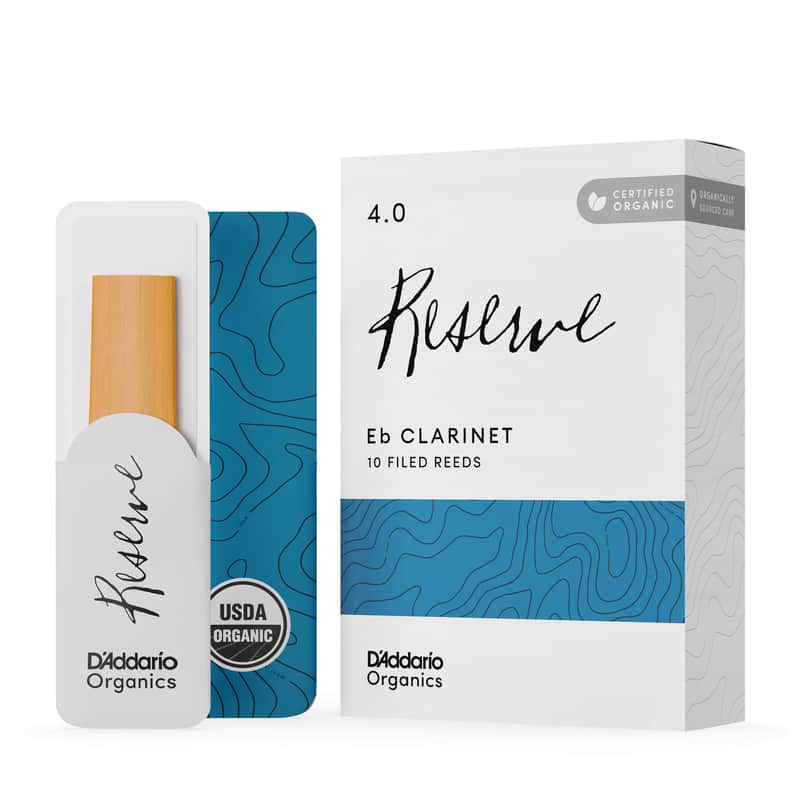 D'Addario Organic Reserve Eb Clarinet Reeds, Strength 4.0, 10-pack image 1