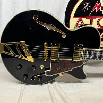 D'Angelico EX-SS Excel SS Singlecut Semi-Hollowbody Guitar with Case 2022 - Black image 3