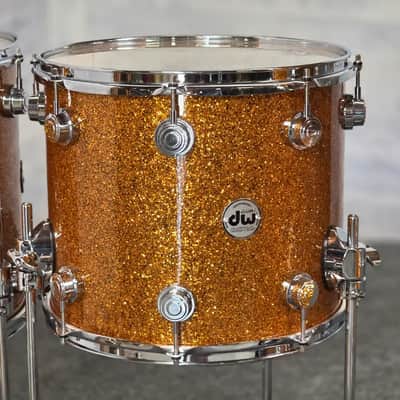 Used DW Collectors VLT 333 Maple 7pc Drum Set Burnt Orange Glass - Very Good image 6