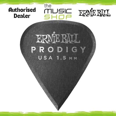Ernie Ball Prodigy Sharp 1.5mm Black  Guitar Picks, 6 Pack - 9335 image 1