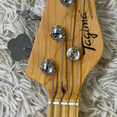 Tagima TW 65 P-Style 4-String Electric Bass Guitar Maple Fretboard, Sunburst image 6