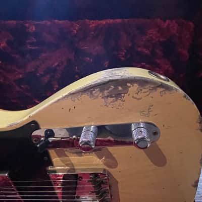 Fender télécaster 2021 - Fender MBD Limited 1952 Telecaster Humbucker Heavy Relic Nocaster Blonde image 11