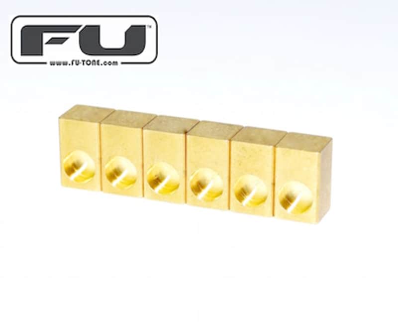 FU-Tone Naval Brass Saddle Insert For Locking Tremolo Natural (Brass) - 6 String Set - Made In USA! image 1