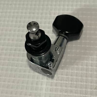 1990's Electric Dual Pin Chrome/Black Tuning Pegs Tuners 6 In Line Fits Ibanez RG Series image 8