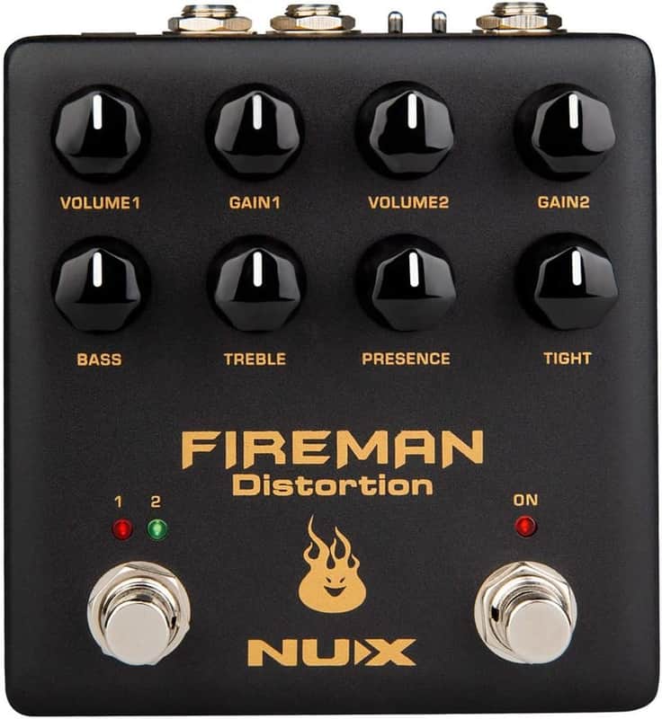NUX Verdugo Series Fireman Dual Channel Distortion Guitar Effect Pedal image 1