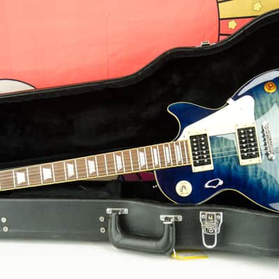 Used Epiphone Les Paul Classic Electric Guitar, Blue Quilted Top w/ Hardcase image 12