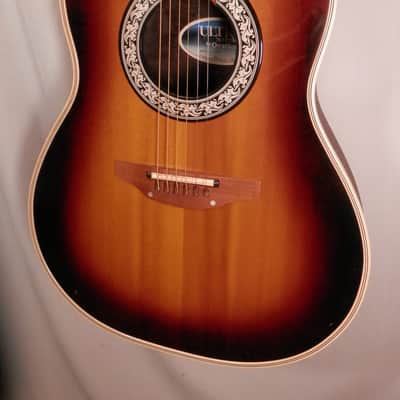 Ovation Sunburst Ultra Series Model 1511 Deep Bowl acoustic electric guitar with case used image 4