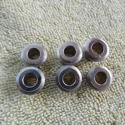 Wide Flange Tuning Machines Bushings Set Of 6 Bushing Wide Flange Nickel Bushing READ ENTIRE DESCRIPTION image 1