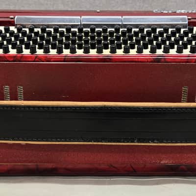 Frontalini Red Piano Accordion LMM 41/120 Ready To Play image 5