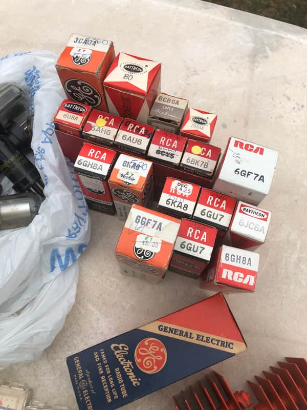 RCA and GE misc NOS tubes and resistors image 1