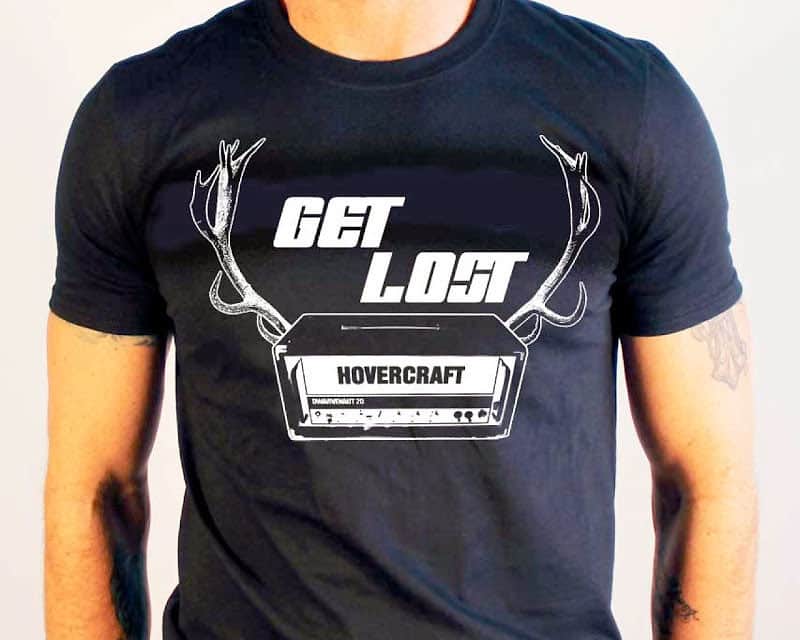 Hovercraft Get Lost Size XL Black Shirt Dwarvenaut 20 Antlers image 1