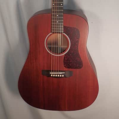 Guild USA D-20 Mahogany Natural Satin Finish Dreadnought Acoustic with case new image 6