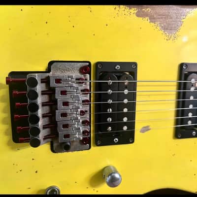 Friedman Cali Heavy Aged Graffiti Yellow Electric Guitar image 8