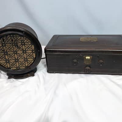Atwater Kent Model 60C Metal Body Working with F4 Speaker 1920s image 24