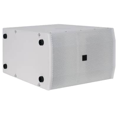 Avante Audio Imperio SUB210W Dual 10" 700W Active DJ PA Subwoofer in White+Pole image 10