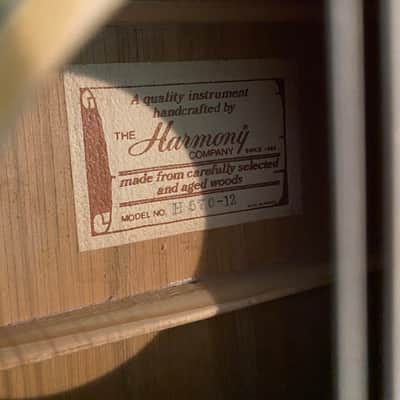 Harmony-Rare Model H 570 12 String-Nice Low Action 1970’s Natural Spruce Beauty - Nice Player - NM Condition. Comes w/ New Gator Case!! image 4
