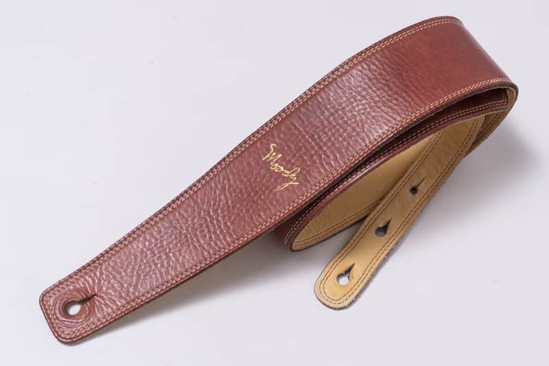 used】Moody Straps / 2.5Inch Amber/Cream Leather Standard Tail