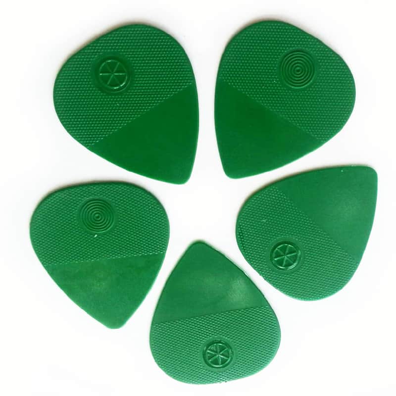 Original Mel Bay G&G Green "Bullseye" Guitar Picks Pack of 5 image 1