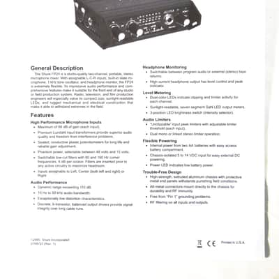 Shure FP24 Microphone Mixer w/ Shure A15AS Switchable Attenuators - Used image 9