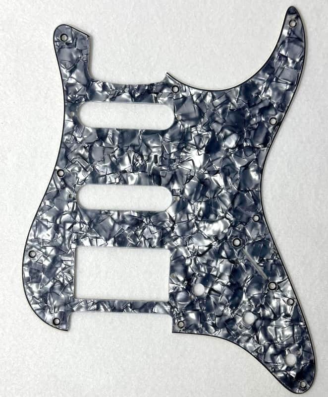 Pickguard for Fender HSS Stratocaster, 11 Hole, 3-Ply, Silver Pearl image 1