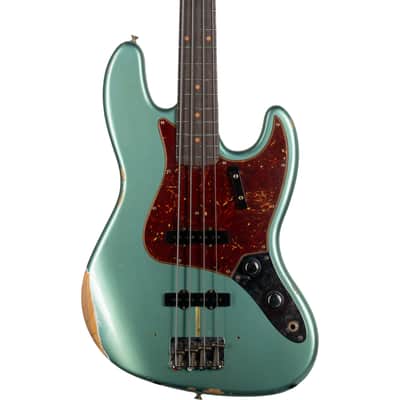 Fender Custom Shop 1960 Jazz Bass Relic - Faded Aged Sherwood Green Metallic