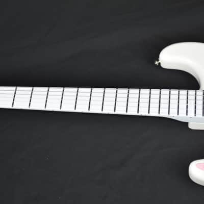 Custom Pre-order! Left Handed Stratocaster White Pink SSS 5-Way Wilkinson 60's WVS Alnico 5 image 4