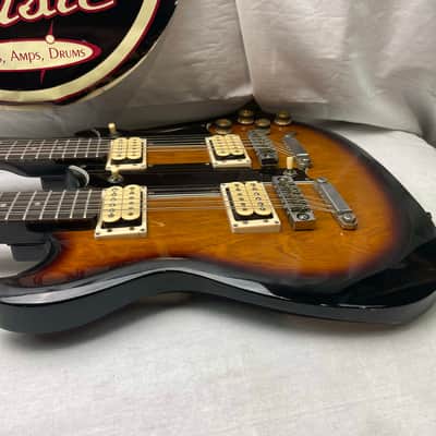 Ibanez Studio Series ST1200 Studio Twin 6/12 Double Neck doubleneck Guitar with Case MIJ Made In Japan 1978 - Brown Sunburst image 14