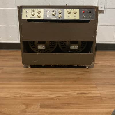 Magnatone Model 260 Custom 200 Series 2-Channel 35-Watt 2x12" Guitar Combo 1950s - Brown image 4