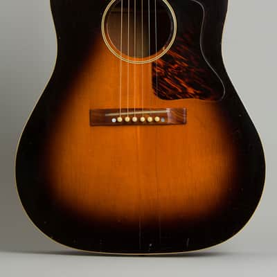 Gibson J-35 Flat Top Acoustic Guitar (1937), black tolex hard shell case. image 3