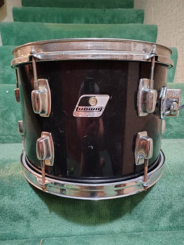 Ludwig Rockers 13"((diameter)x9" (depth) Tom 1980's - Black Wrap image 1