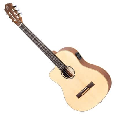 Ortega Guitars Family Series Thinline Acoustic-Electric Left-Handed Nylon Classical 6-String Guitar w/Bag, (RCE125SN-L) image 1