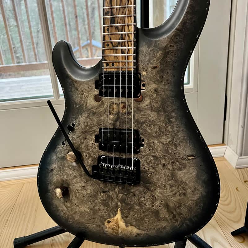 Mayones Regius Core V24 6 - Master Grade Buckeye Burl Carved Top, 5A Pale Moon Ebony, Left-Handed, Lefty, LH, Left, RARE image 1