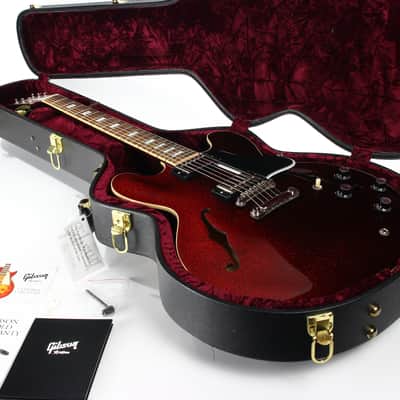 2008 Gibson Custom Shop 1963 ES-335 Red Sparkle -- MATCHING HEADSTOCK, Historic '63 Reissue, Block Inlays image 4