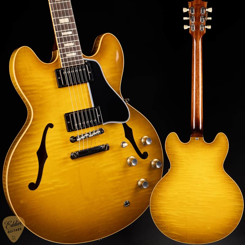 2024 - Gibson Custom Shop PSL '64 ES-335 Figured Reissue Gloss Green Lemon 7.11 #140497 image 1
