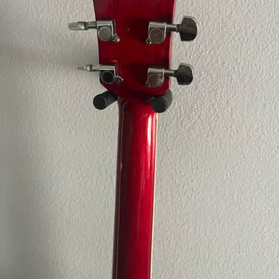 Carlo Robelli BW-F414THCE Thin-Body Acoustic Electric Guitar - Red Gloss image 7