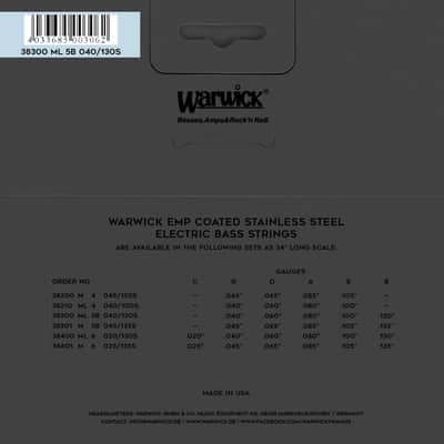 Warwick EMP Coated 5-String, Medium Light, .040-.130 Stainless Steel image 2