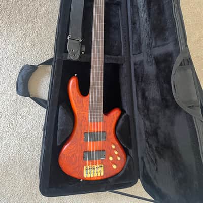 Schecter Stiletto Studio-5 FL Active Fretless 5-String Bass 2010s - Honey Satin image 11