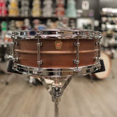 Ludwig 5x14" Raw Copperphonic Snare Drum with Tube Lugs LC661T image 2