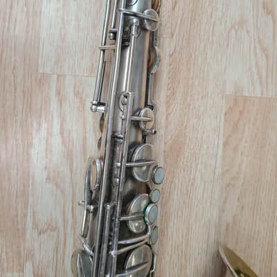 Buesher True Tone Low Pitch Tenor Vintage 1920's - Silver image 5