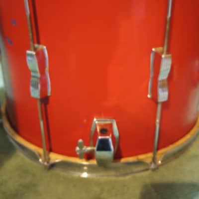 WFL/Ludwig 15"(diameter)x12"(depth) Floor Tom 1950's/60's - Red Paint image 6