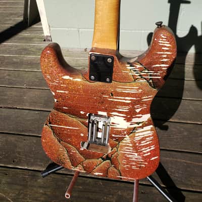 Lado 1988 Line Cracked Series with Custom Beveled/Scalloped Kramer Neck + German Schaler Floyd Rose Bridge image 7
