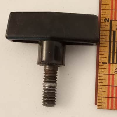 Ludwig 7/8x5/16-18tpi Hercules Wing Screw Black Plastic T-Handle Knob Vintage70s image 2