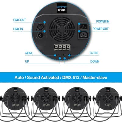Stage Lights for Parties, 54x3W LED Par Light RGB, 5600Lumens DMX DJ Lights Sound Activated,Strobe Wash Lighting for Party, Wedding, Club, Concert and Festival image 3