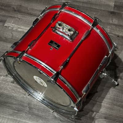 Used Vintage Pearl Export 5pc Drum Set Red Wrap - Fair image 5