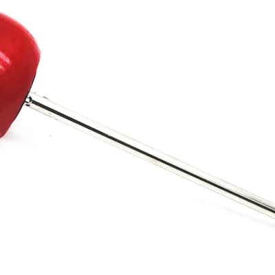 Kick Bass Drum Pedal Mallet Red Wood Beater Head Percussion Accessory image 1
