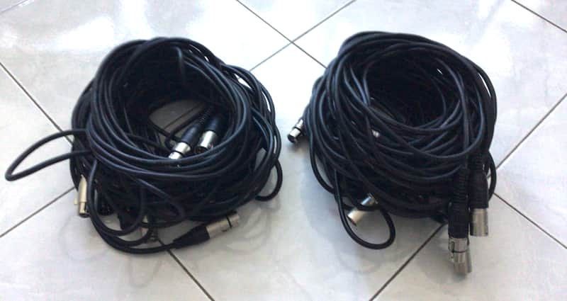 Various XLR + EU Power Cables image 1