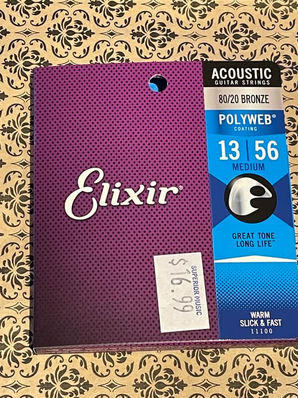 Elixir Polyweb 13-56 acoustic strings 2024 - 80/20 bronze image 1